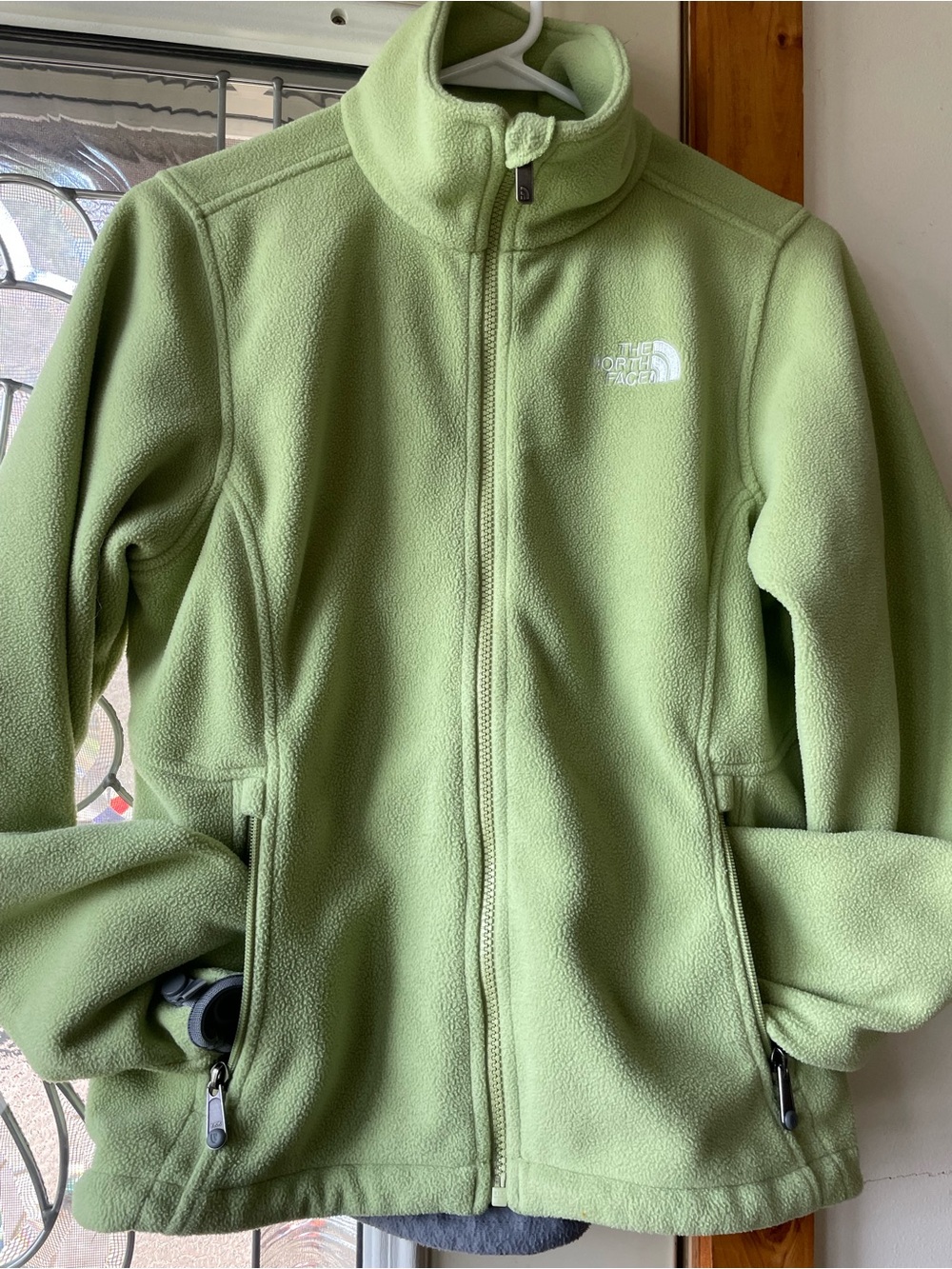 The North Face Pale Green Full-Zip Fleece Jacket